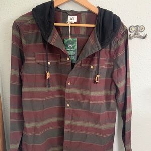 Tentree Fraser button up hoodie